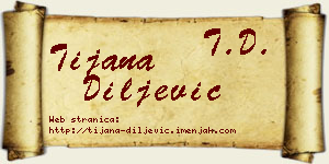 Tijana Diljević vizit kartica